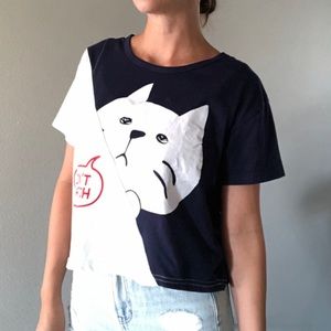 Crazy About Stippy Cat T-Shirt, Don’t Watch Graphic, Japan, Size Small